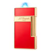 S.T. Dupont Slimmy Red Lacquer Chrome Torch Flame Luxury Lighter