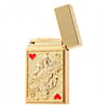 S.T. Dupont Playing Card Embossed Gold Double Flame Lighter