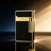 S.T. DUPONT Ligne2 Single Flame Black lacquer Gold old fashined Lighter
