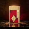 Double Flame S.T. Dupont Red Lighter Le Grand Romeo Y Julieta Edition