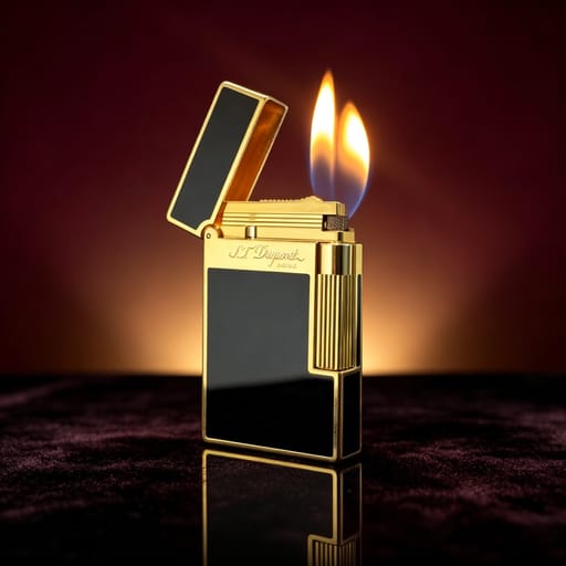 S.T.Dupont Gas Lighter Double Flames Classic Lacquer 