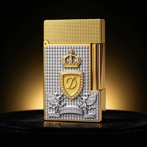 Ligne 2 150th Anniversary Diamond Shield Double Flame Lighter