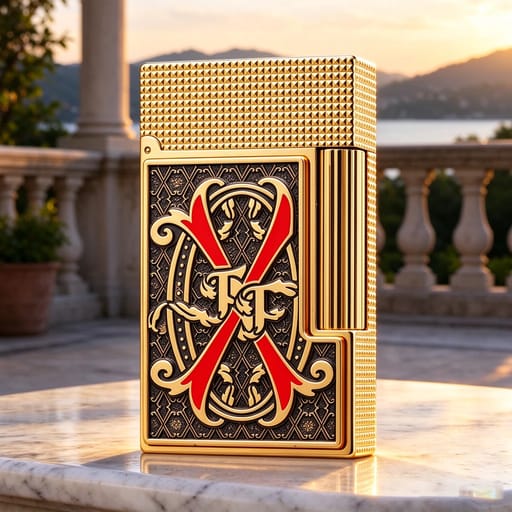 Atlas x Fuente Ligne 2 Red V Emblem Gold Lighter #250 | Limited Release - Once It’s Gone, It’s Gone.