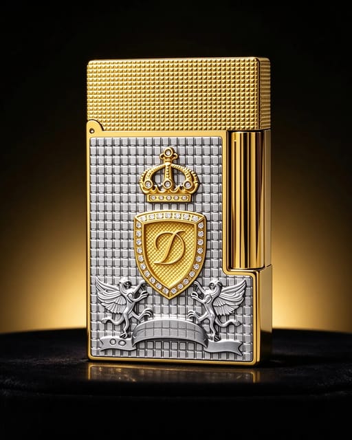 Ligne 2 150th Anniversary Diamond Shield Double Flame Lighter
