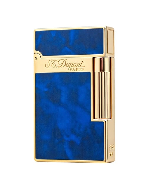 Atlas Ligne2 Double Flame Blue Cloud Mist Gold Lighter perfect gift
