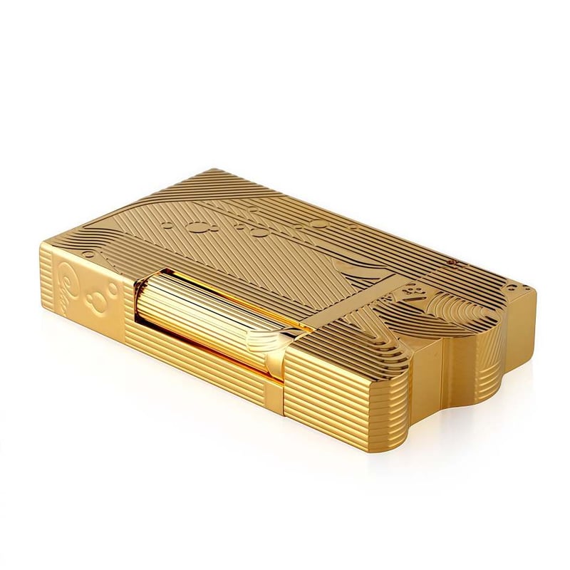S.T. DUPONT One Piece Sleeping Mermaid Engraving Gold Sanji Lighter with giftbox