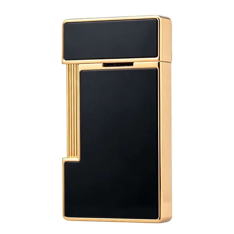 Slimmy Chinese Lacquer Black Gold Lighter