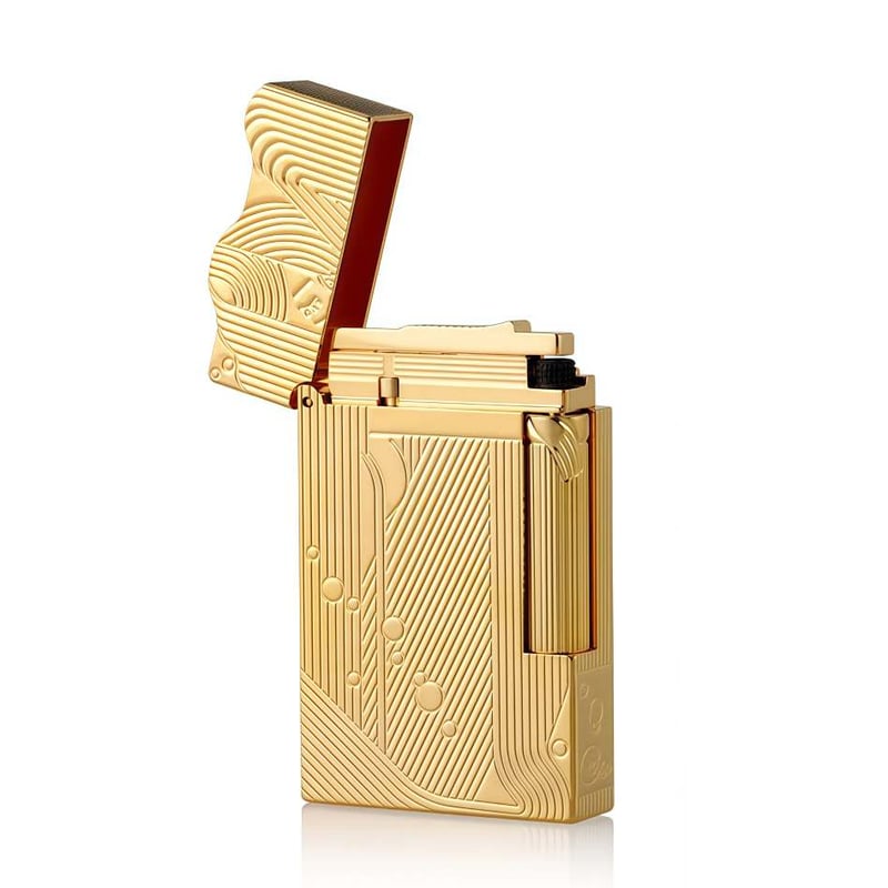 S.T. DUPONT One Piece Sleeping Mermaid Engraving Gold Sanji Lighter with giftbox