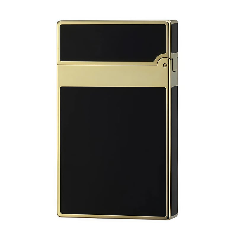 S.T. DUPONT Ligne2 Single Flame Black lacquer Gold old fashined Lighter