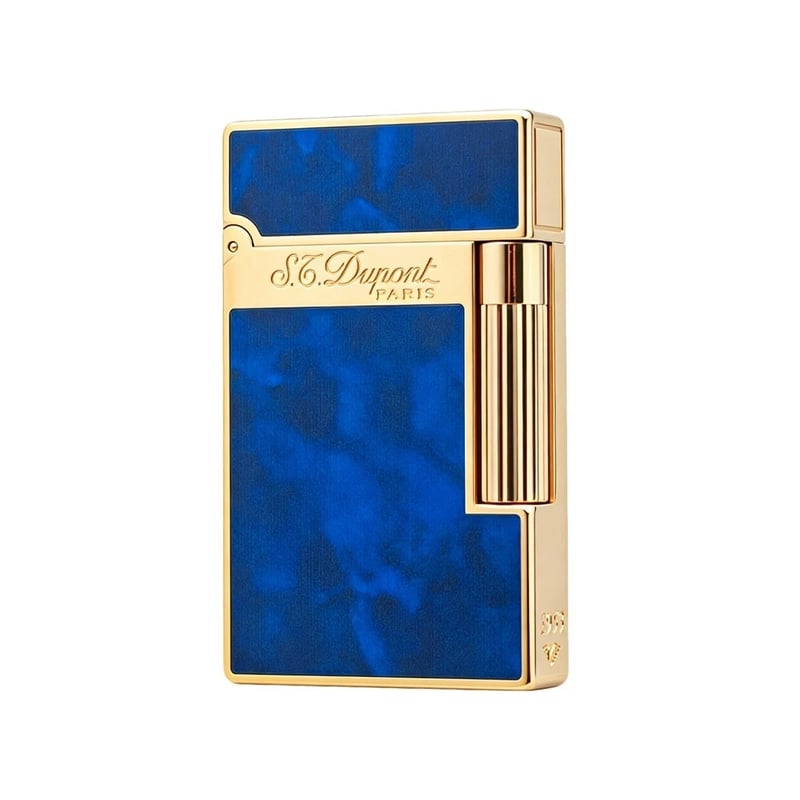 Atlas Ligne2 Double Flame Blue Cloud Mist Gold Lighter perfect gift