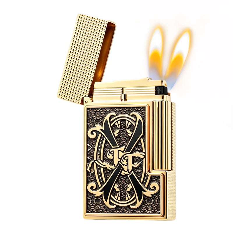 Atlas x Fuente Ligne 2 Black V Emblem Gold Lighter #250 | Limited Release - Once It’s Gone, It’s Gone.