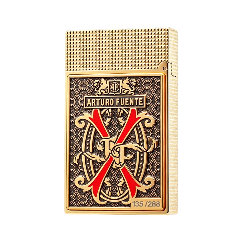 Atlas x Fuente Ligne 2 Red V Emblem Gold Lighter #250 | Limited Release - Once It’s Gone, It’s Gone.