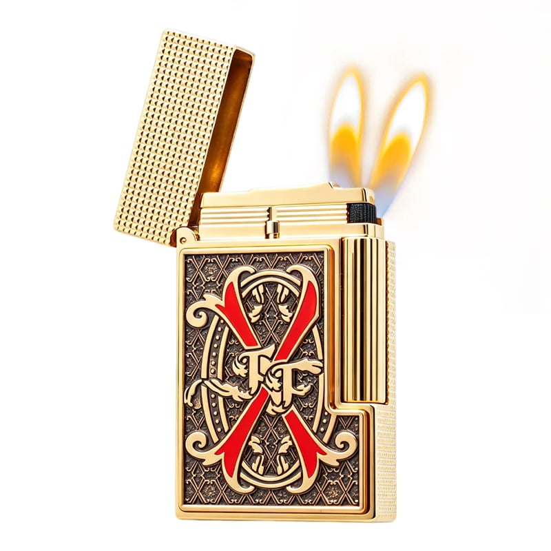 Atlas x Fuente Ligne 2 Red V Emblem Gold Lighter #250 | Limited Release - Once It’s Gone, It’s Gone.